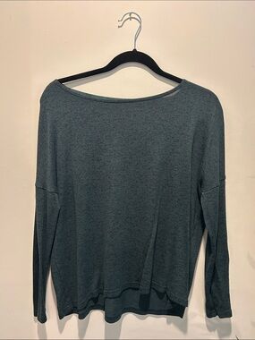 Women’s Long Sleeve Boatneck Top in Dark Teal